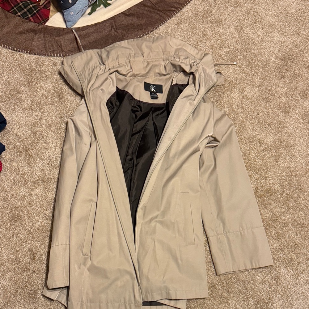 Calvin Klein Women's Cream Trench Coat